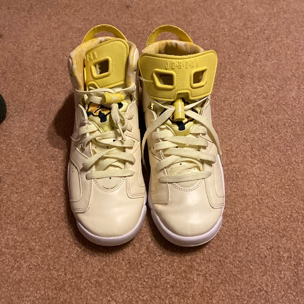 Yellow Jordan shoes